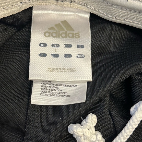 Adidas Unisex Kids size S Performance Black Athletic Pants w/belt loops (b6) - Picture 3 of 3